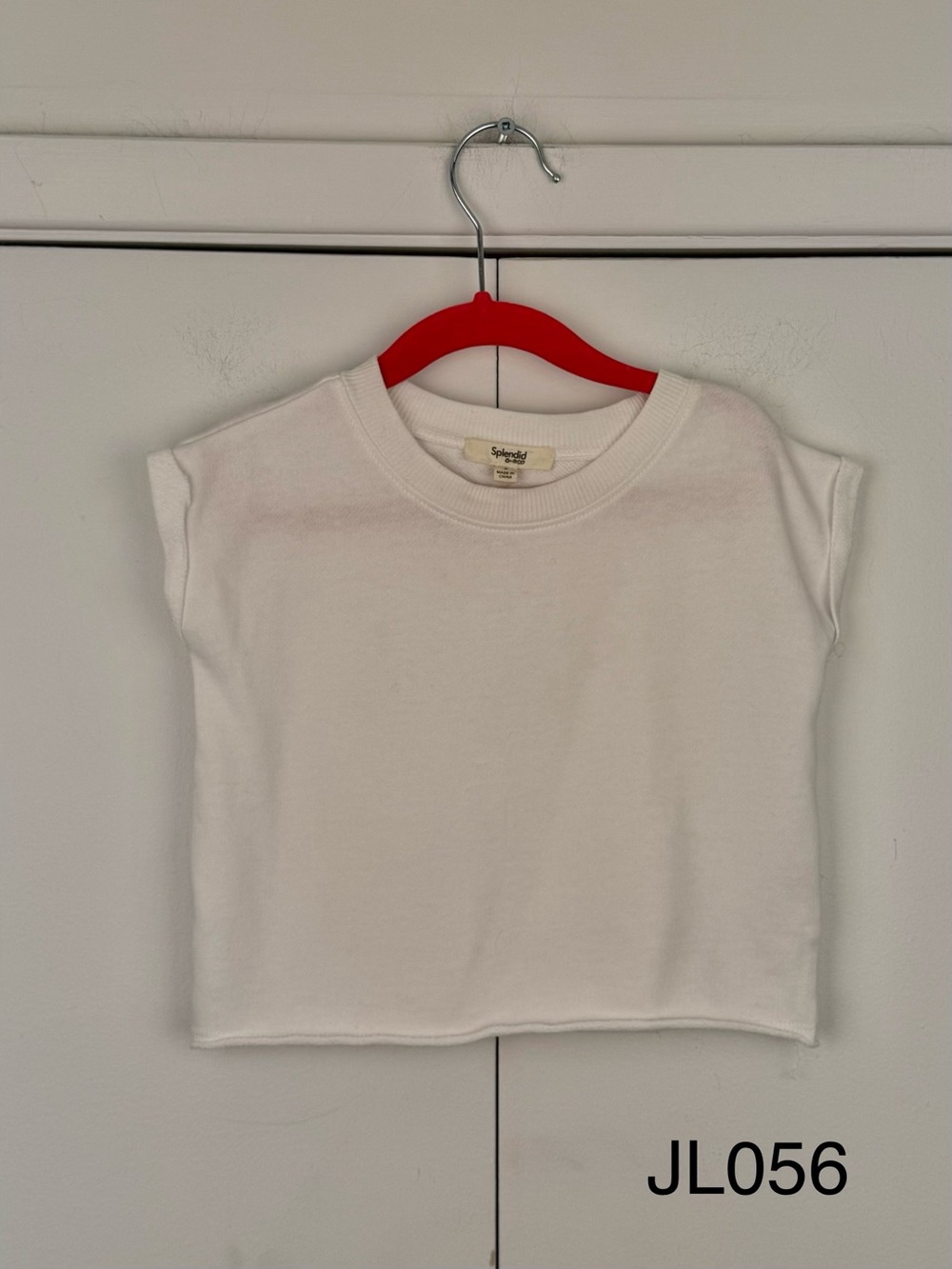 Splendid White Short Sleeve Sweatshirt Top Size 2